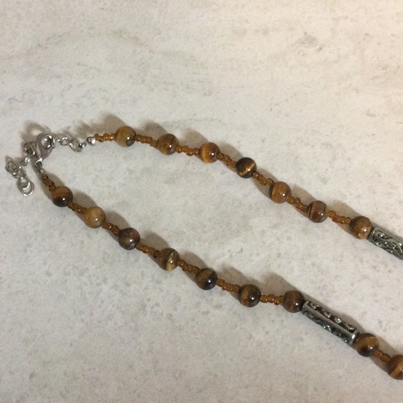 Tiger eye drop bead 9.5” necklace - Picture 7 of 9